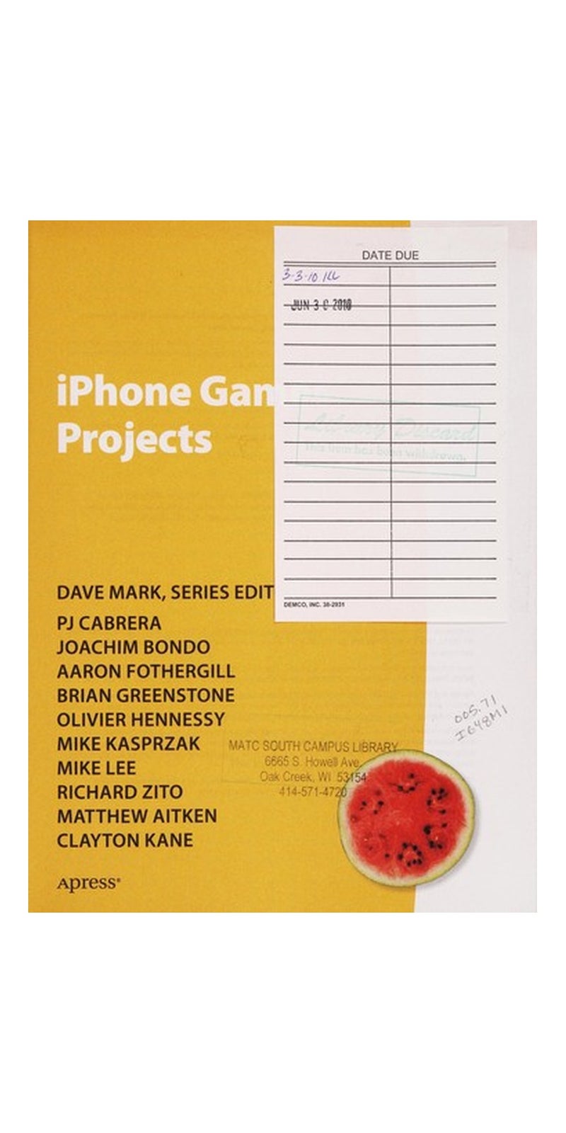 iPhone games projects | Authored by P. J. Cabrera | Paperback | Published by Apress