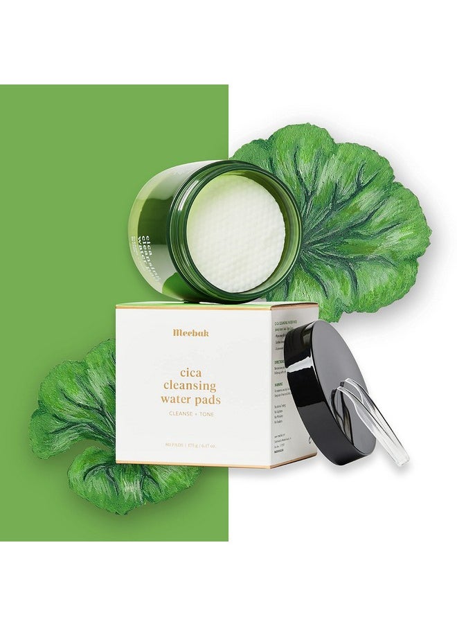 Meebak - Makeup Wipes Remover Pads For Sensitive Skin Cica Korean Facial Wipes For Eye Face Pores - Image 1