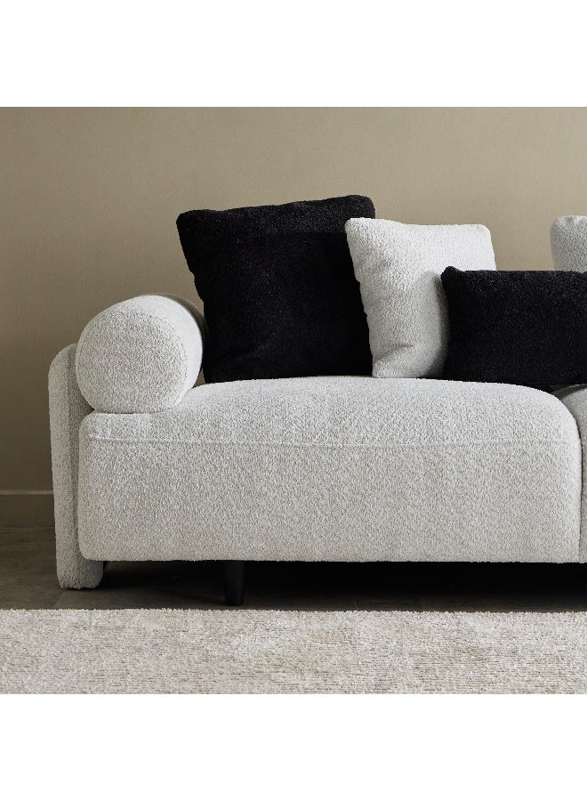 Home Box Delmon 3-Seater Large Fabric Sofa with 5 Cushions - Image 5