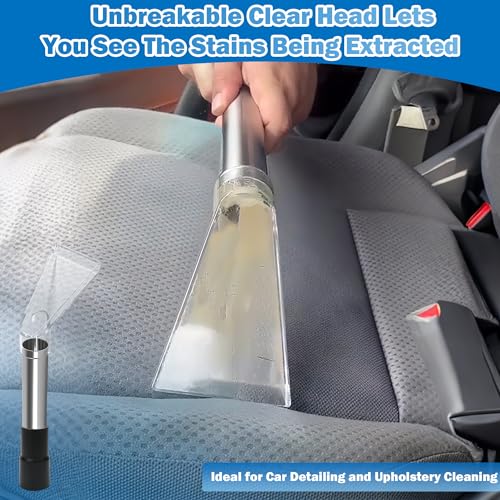Happy Tree Universal Fit All Brands' Shop Vacs with 2-1/2"&1-7/8"&1-1/4" Adapter Clear Extractor Accessory for Upholstery & Carpet Cleaning & Car Detailing, Shop Vac Extractor Attachment Hose Kit - Image 4