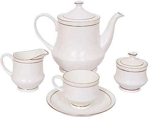 Raincart Tableware Mona Tea Set 15 Pcs (Tea Pot with Lid 1+1 Pcs, Milk Pot 1 Pcs, Sugar Pot with Lid 1+1 Pcs, 180 ml Cups 6 Pcs & Saucers 6 Pcs) - Image 5