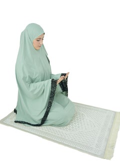 DAMAS COLLECTION Two Piece Islamic prayer dress women with Lace - Prayer Clothes for Women - Prayer Abaya For women - Jilbab 2 piece, Umrah essentials for women - Prayer set  - Image 3