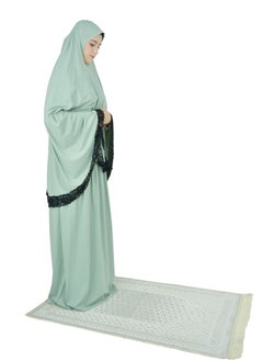 DAMAS COLLECTION Two Piece Islamic prayer dress women with Lace - Prayer Clothes for Women - Prayer Abaya For women - Jilbab 2 piece, Umrah essentials for women - Prayer set  - Image 2