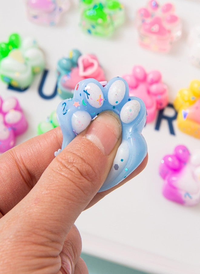 CartHome 15 Pcs Squishy Toy, Funny Taba Squishy Cat Paw Colorful Fidget Toys Suitable Stress Relief Collection Decoration Entertainment Classroom Playtime Office Desk Relaxation Fun（Color Random） - Image 5