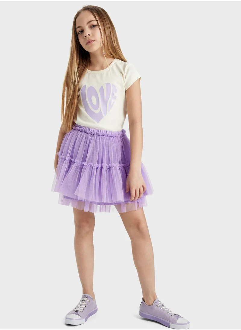 DeFacto Girl Regular Fit Knitted Skirt