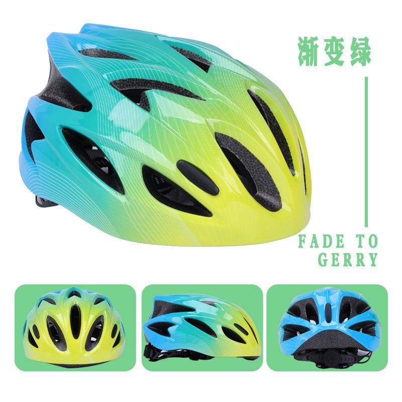 Generic Roller Skating Training Class Same Style Childrens Skating Protective Equipment Helmet Suit Roller Skating Bag Three-Layer Bag Protective Equipment Knee Pad Green gradient helmet
