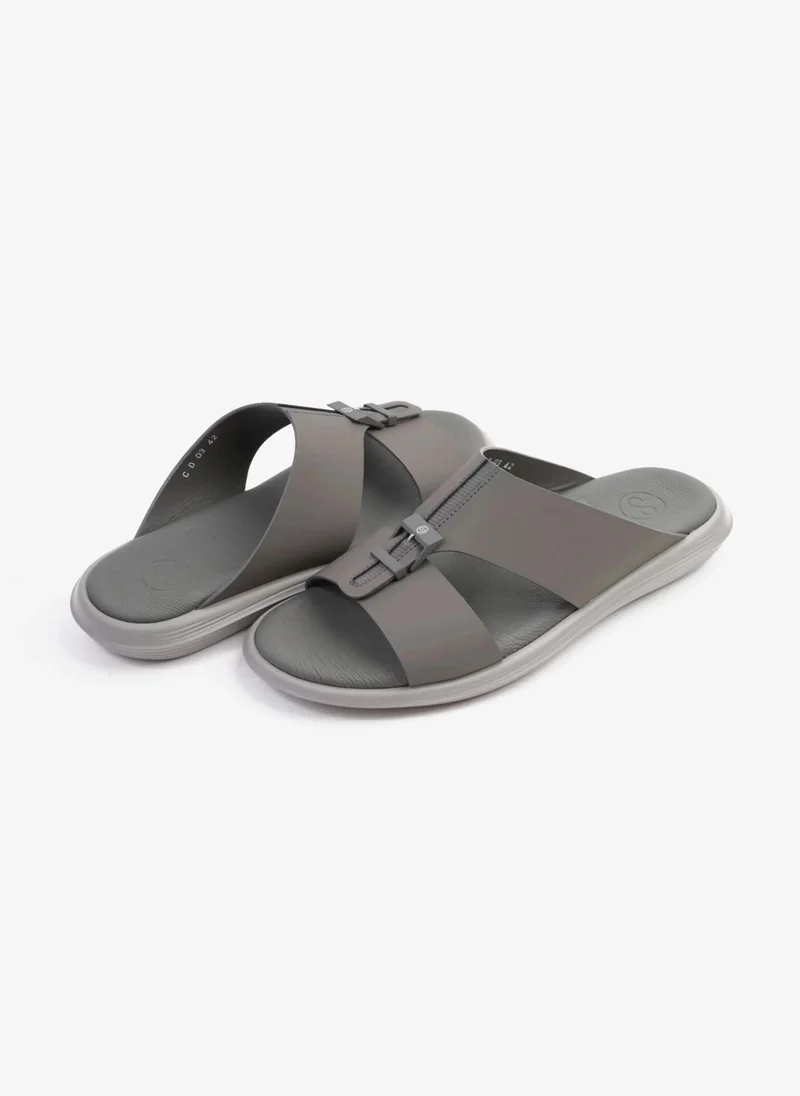 Comfort Plus COMFORT PLUS TIMELESS ZIPPER CLOSURE MEN'S SANDALS DARK- GREY