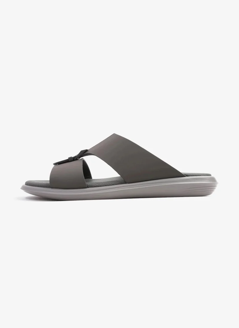 Comfort Plus COMFORT PLUS TIMELESS ZIPPER CLOSURE MEN'S SANDALS DARK- GREY