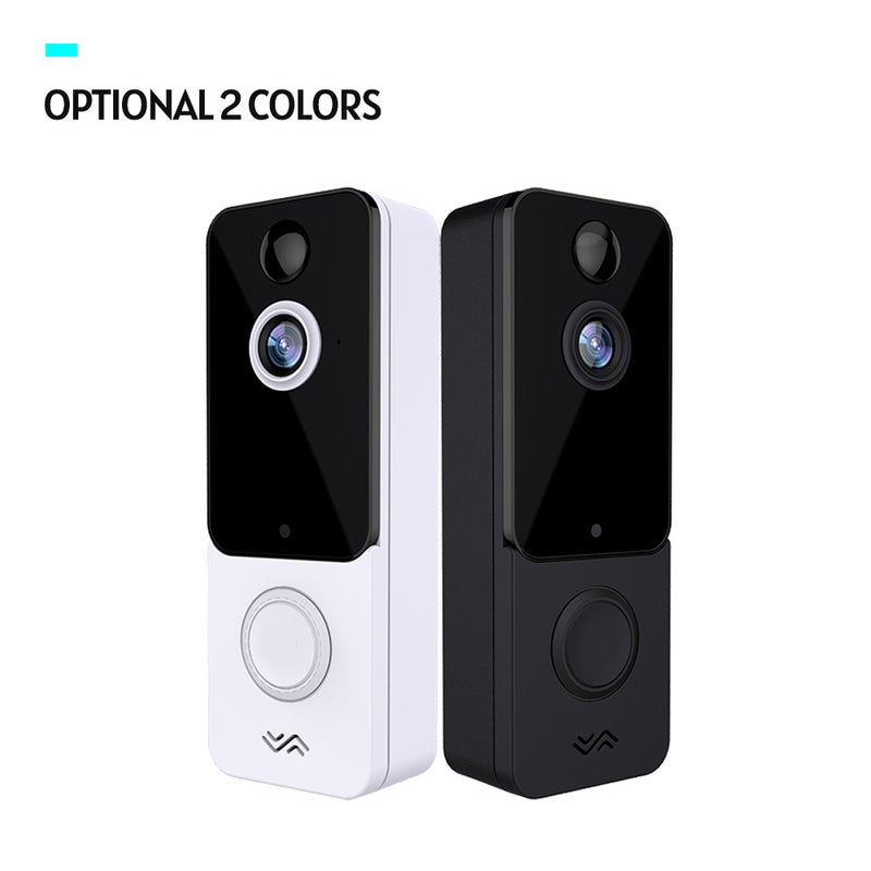 Wireless Video Doorbell 1080P Visual Real-time Intercom Wi-Fi Video Bell PIR Detection Night Vision 2-Way Talk Home Security Camera with 140° Viewing Angle Smart Door Bell - Image 2