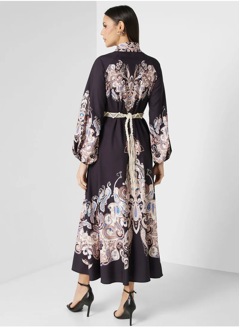 Khizana Abstract Print Dress