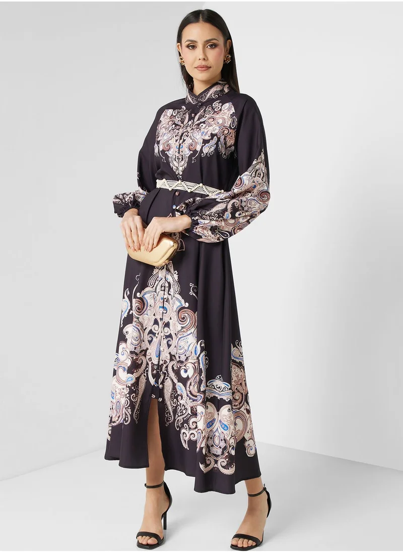 Khizana Abstract Print Dress