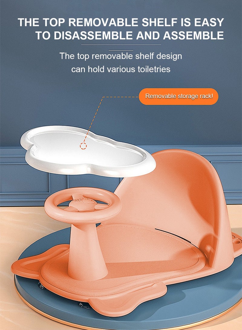 ما بيبي طفل كرسي حمام ، طفل لطيف كرسي حمام الكرتون ، قابل للفصل والتركيب طفل كرسي دش - Image 4