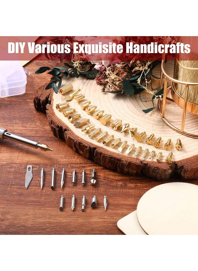 Lothee 43 Pieces Wood Burning Tip Set Wood Burning Tip Wood Burning Tips Template for DIY Embossing and Carving Crafts Wood Burning (Different Shape) - Image 4
