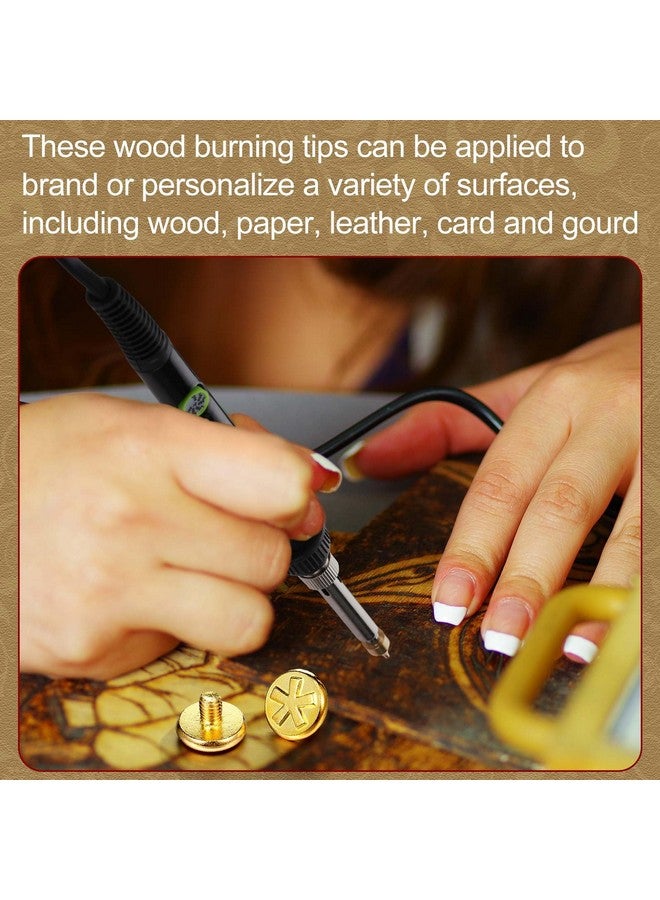 Lothee 43 Pieces Wood Burning Tip Set Wood Burning Tip Wood Burning Tips Template for DIY Embossing and Carving Crafts Wood Burning (Different Shape) - Image 5