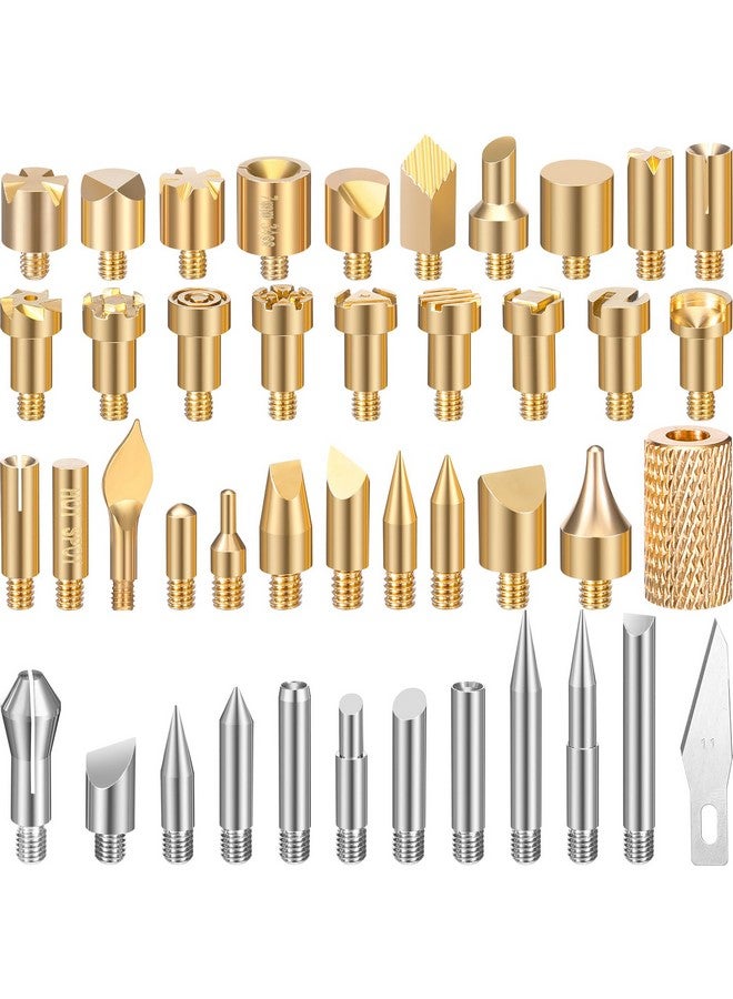 Lothee 43 Pieces Wood Burning Tip Set Wood Burning Tip Wood Burning Tips Template for DIY Embossing and Carving Crafts Wood Burning (Different Shape) - Image 1