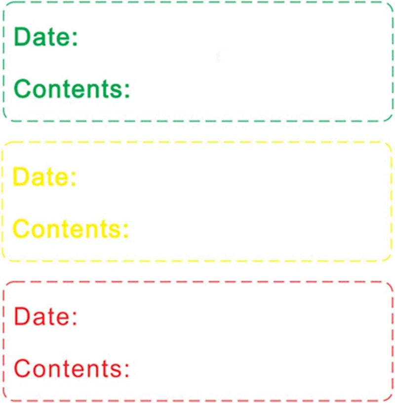 klarako 150/600pcs Freezer Labels Easy Peel Off Frozen Food Storage Labels, Removable Fridge 1x3 inch Self Adhesive Food Date Label Stickers Tape  Mixed 600pcs - Image 4