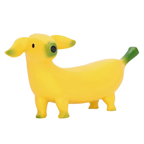 NOENNULL Banana Dog Statue Resin Sculpture Funny Cute Banana Dog Figurine Desktop Decor for Home Office Large - Image 1