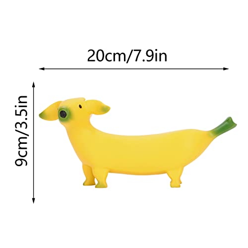 NOENNULL Banana Dog Statue Resin Sculpture Funny Cute Banana Dog Figurine Desktop Decor for Home Office Large - Image 3