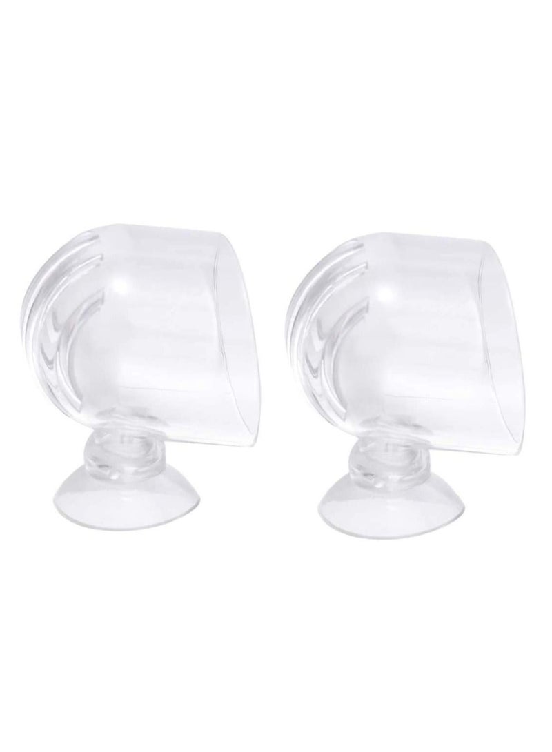 Y&D 2Pcs Aquarium Red Worm Feeder Acrylic Floating Bloodworm Feeding Cup Suction Container Holder Reptiles Water Food Dish Bowl Fish Tank Accessories Ring  - Image 1