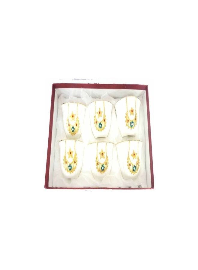 ALJAWAHER Arabic Coffee Cups Set – Elegant Traditional Kahwa Cup Collection