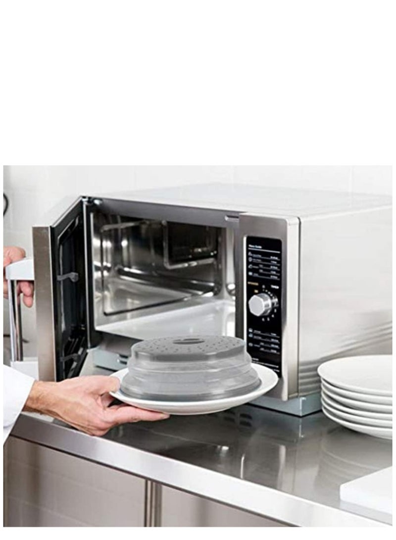 26.5cm Grey Microwave Plate Cover Collapsible , Splatter Cover, Food Cover  - Image 2