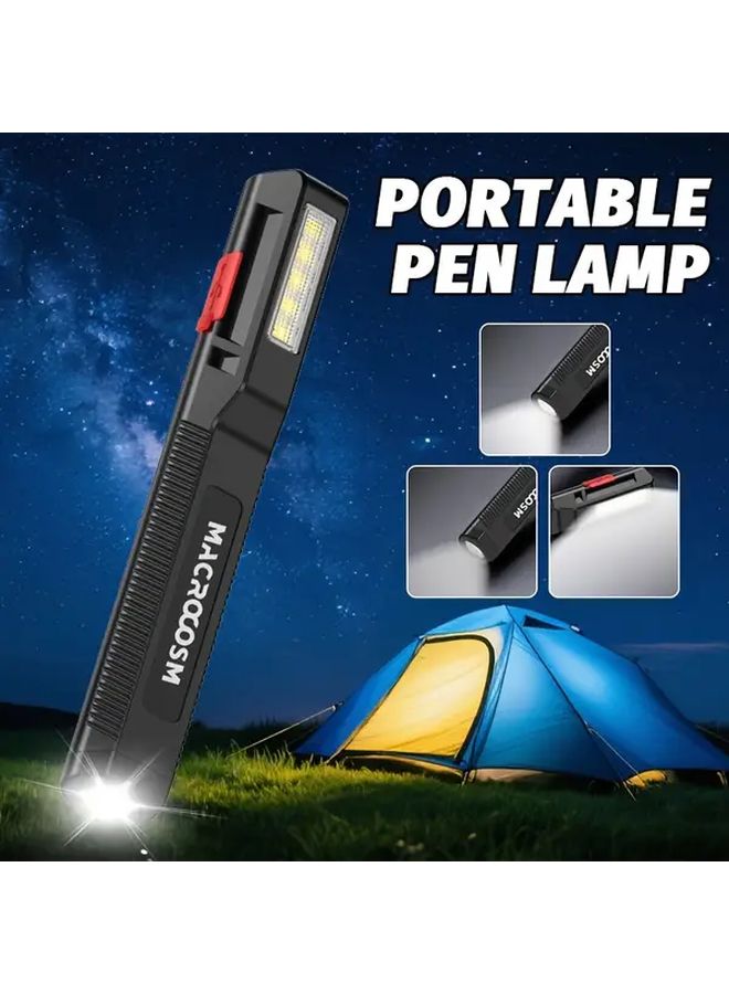 USB Rechargeable Pen Flashlight 3 Mode LED Torch Portable Pocket Light EDC - Image 3