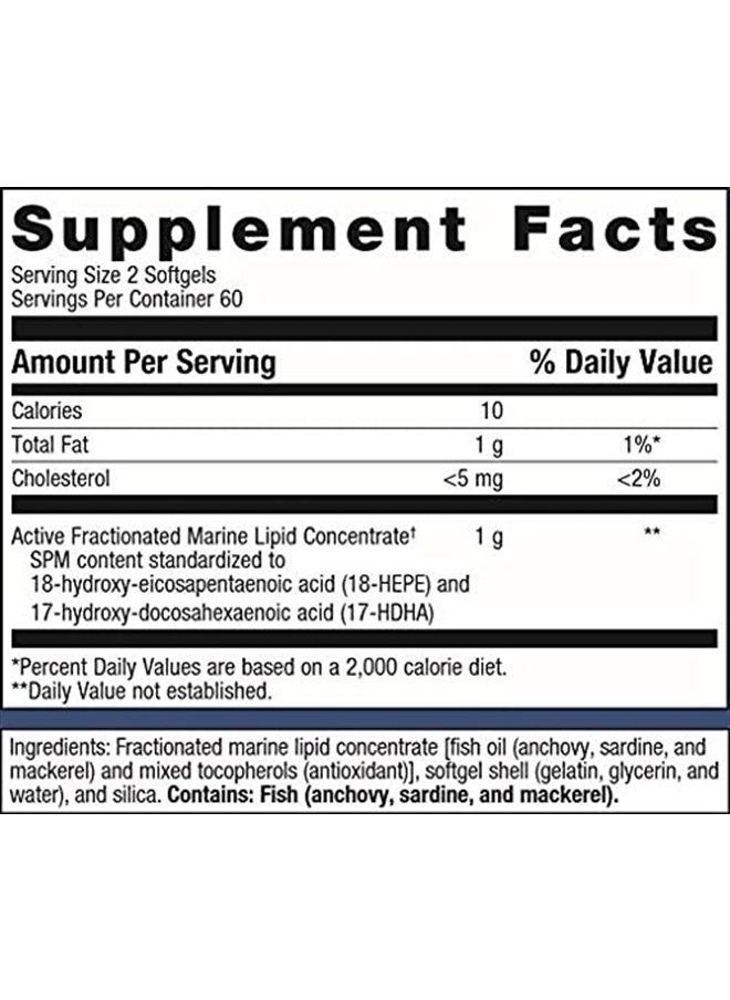 Metagenics - SPM Active - Specialized Pro Resolving Mediators for Healthy Tissue Function and Immune Support - 120 Count - Image 1