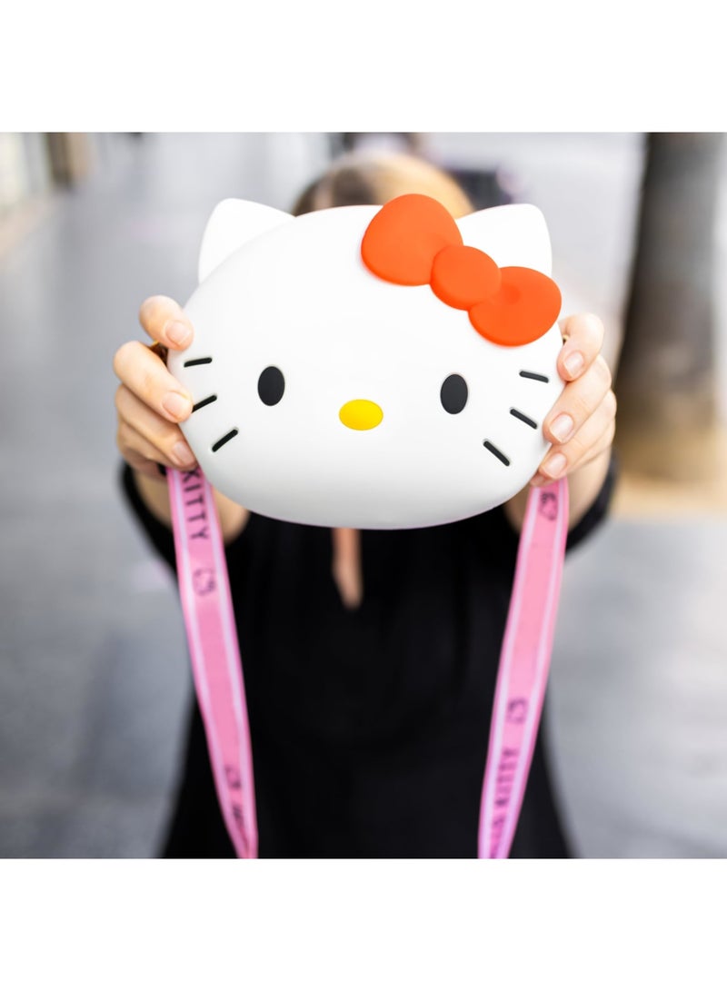 SYOSI Kawaii Purse & Accessories Set, 2024 New Cartoon Silicone Coin Purse with Keychain, Children's Small Shoulder Bag, Kindergarten Girl Baby Outing Mini Storage Bag, Compact and Convenient, White - Image 2