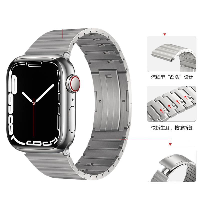 Metal Compatible with Apple Watch Smartwatch Band for daily smartwatch wear and replacement strap Silver Indoor Use On The Go Use Work Use Family - Image 4