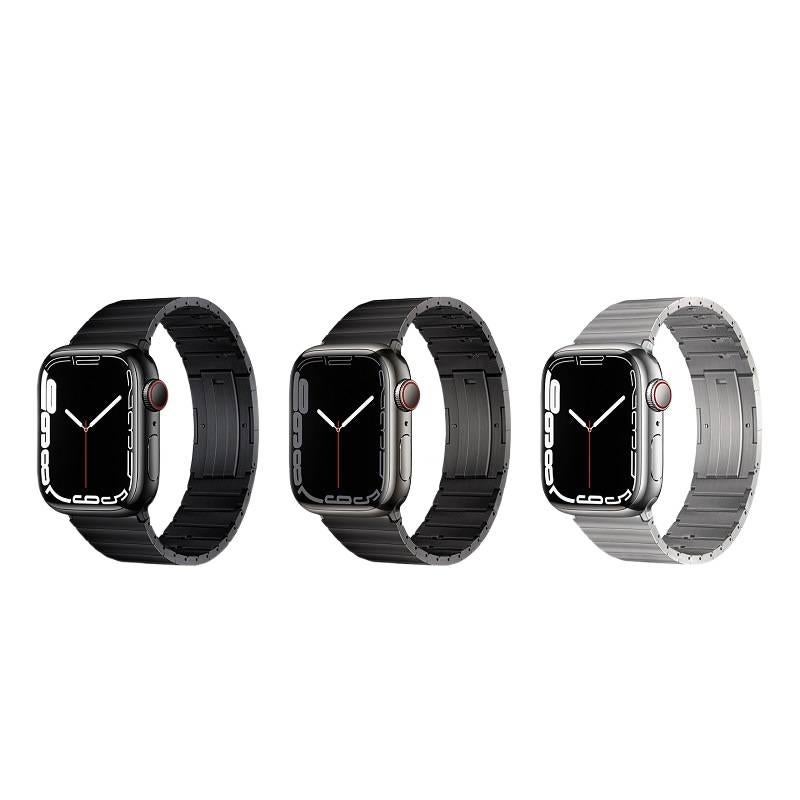 Metal Compatible with Apple Watch Smartwatch Band for daily smartwatch wear and replacement strap Silver Indoor Use On The Go Use Work Use Family - Image 1