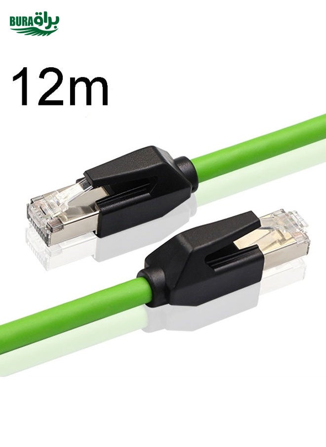 BURAQ 12m CAT6 Double Shielded Gigabit Industrial Cable Vibration-Resistant And Highly Flexible Drag Chain Cable  - Image 1