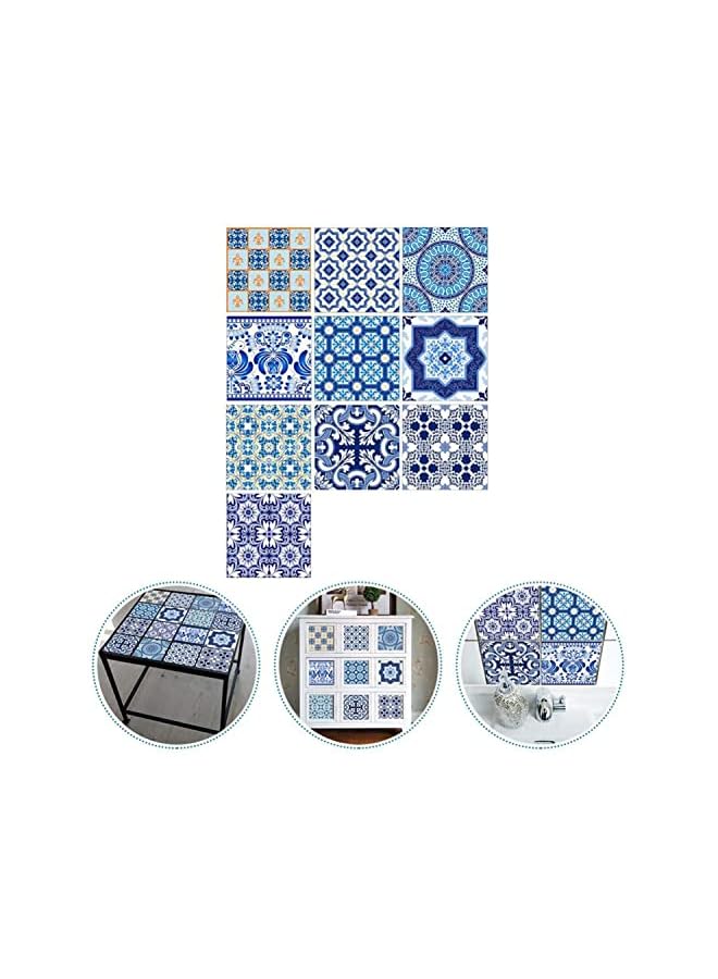 erorex ورق جدران لاصق 10 قطع ملصقات بلاط تقليدية لواجهة المطبخ قابلة للإزالة ومقاومة للماء - Image 4