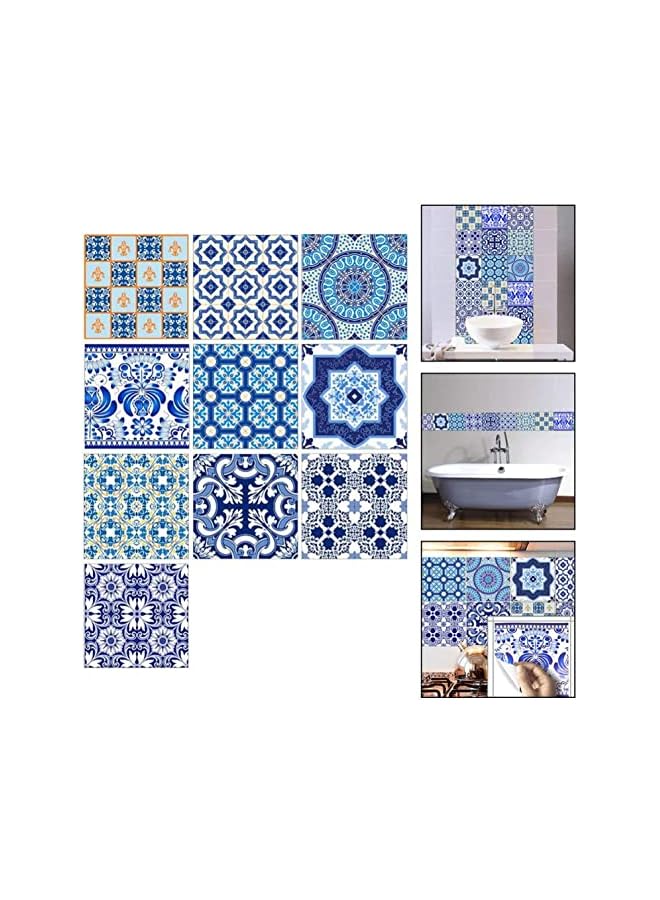 erorex ورق جدران لاصق 10 قطع ملصقات بلاط تقليدية لواجهة المطبخ قابلة للإزالة ومقاومة للماء - Image 3