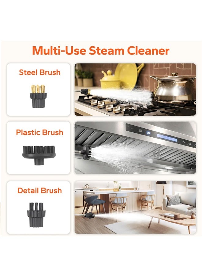 Joshberg Steam Cleaner,1500W High Temperature Pressurized Steam Cleaner with 3 Brush Heads, Handheld Portable Steam Cleaners for Kitchen, Bathroom, Carpet, Car and Tile  - Image 5