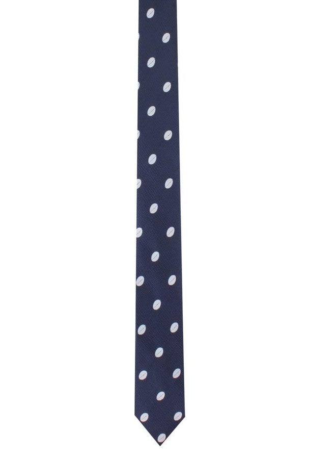 AUSCUFFLINKS Rugby Fan Skinny Tie | Men's Rugby Union League Tie | Blue Animal Print Necktie | Groomsmen Wedding Gift - Image 4