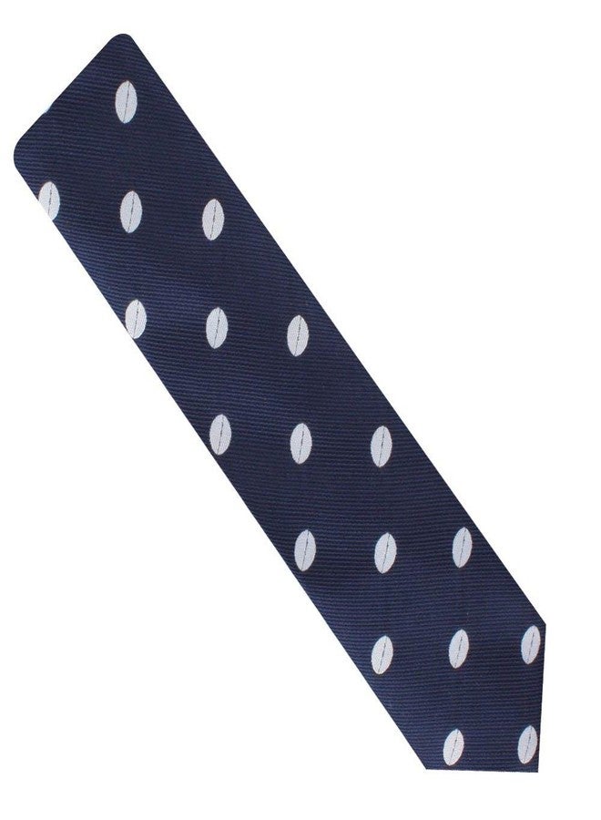 AUSCUFFLINKS Rugby Fan Skinny Tie | Men's Rugby Union League Tie | Blue Animal Print Necktie | Groomsmen Wedding Gift - Image 2