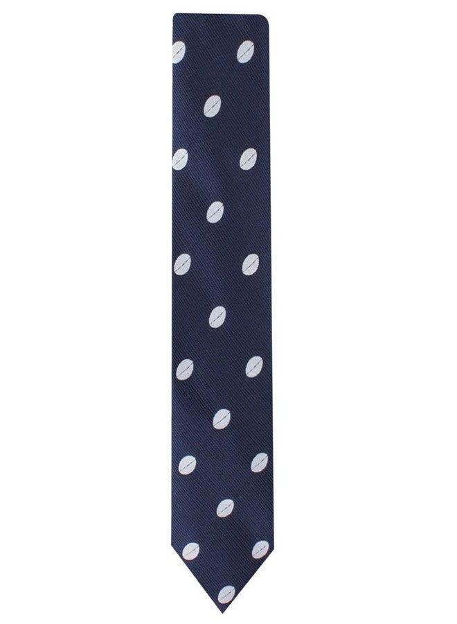 AUSCUFFLINKS Rugby Fan Skinny Tie | Men's Rugby Union League Tie | Blue Animal Print Necktie | Groomsmen Wedding Gift - Image 3