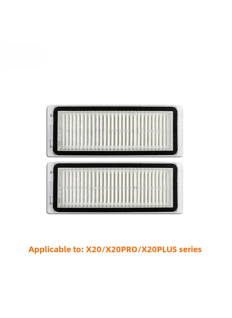 Generic - Suitable for chasing S10 X10 sweeper consumables accessories S30 S20 X20 X30 X40 rubber brush dust bag cloth X20 special filter screen * 2 - Image 1