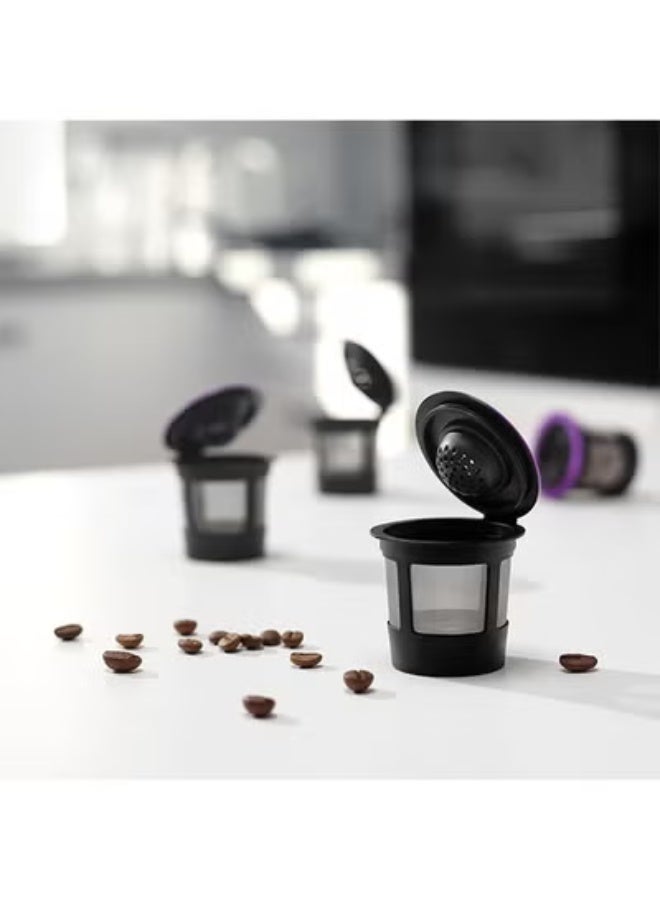fantasize 4 Black Reusable K Cups for Keurig Coffee Makers - BPA Free Universal Fit Refillable Kcups Coffee Filters for 1.0 and 2.0 Keurig Brewers - Image 5