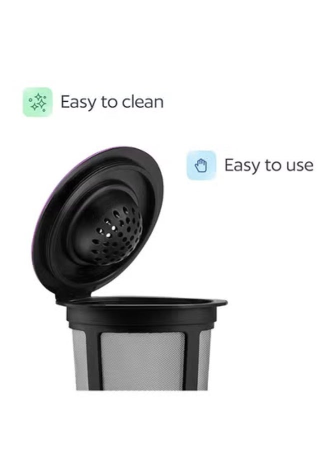 fantasize 4 Black Reusable K Cups for Keurig Coffee Makers - BPA Free Universal Fit Refillable Kcups Coffee Filters for 1.0 and 2.0 Keurig Brewers - Image 3