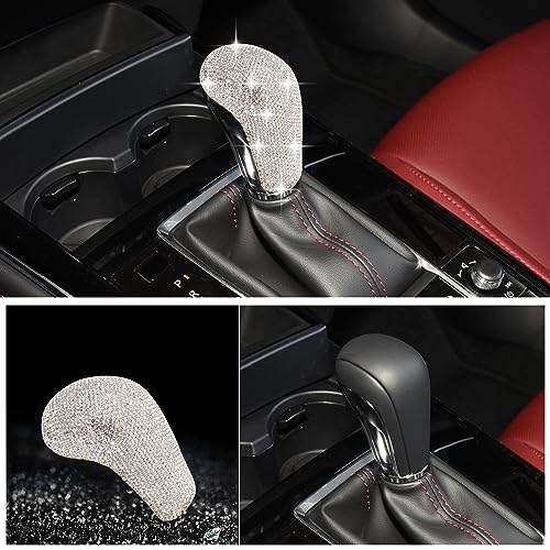 HHLOU Bling Crystal Shifter Gear Lever Accessories Compatible with 20192023 Mazda 320202023 CX30 - Image 3