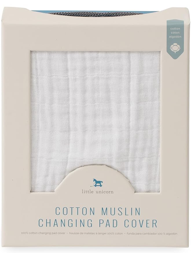 ليتل يونيكورن غطاء وسادة تغيير الحفاضات من القطن والموسلين - Image 1