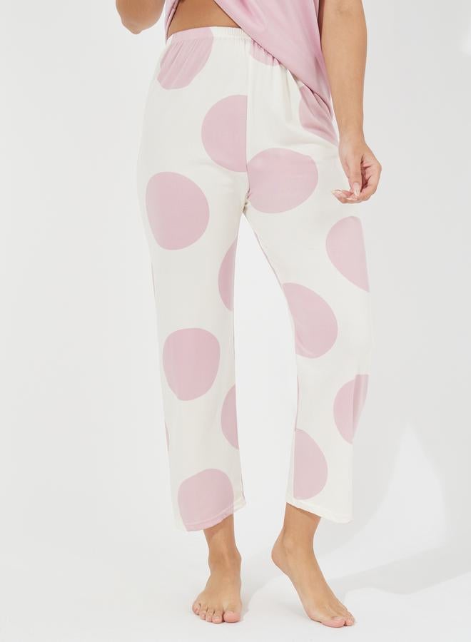 تايك تو طقم من 3 - بنطال وشورت مع تيشيرت بطبعة كرز - Image 5