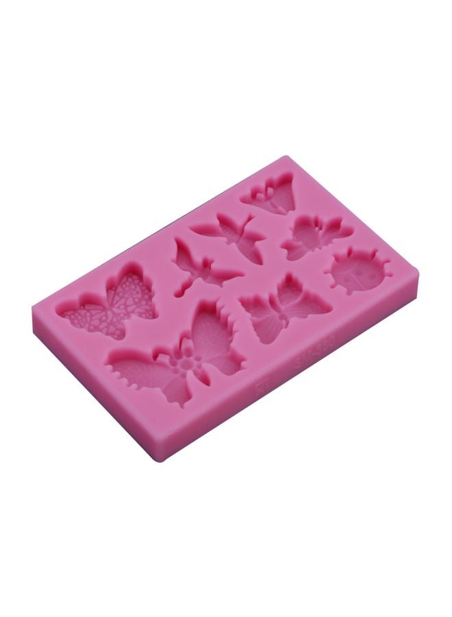 ANSELF Silicone Chocolate Cookie Mould Pink 12x6 x1.2centimeter - Image 1