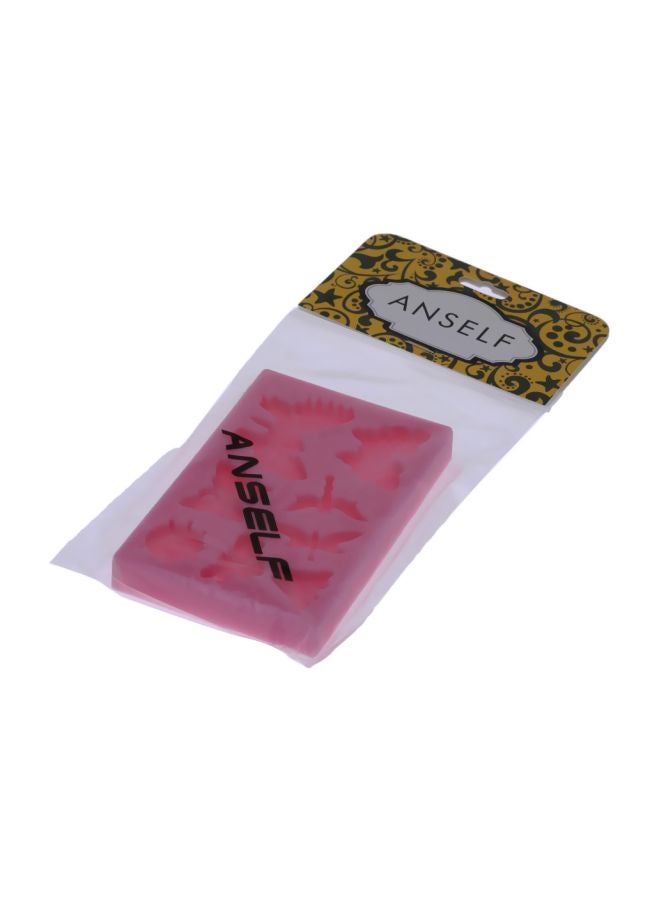 ANSELF Silicone Chocolate Cookie Mould Pink 12x6 x1.2centimeter - Image 2