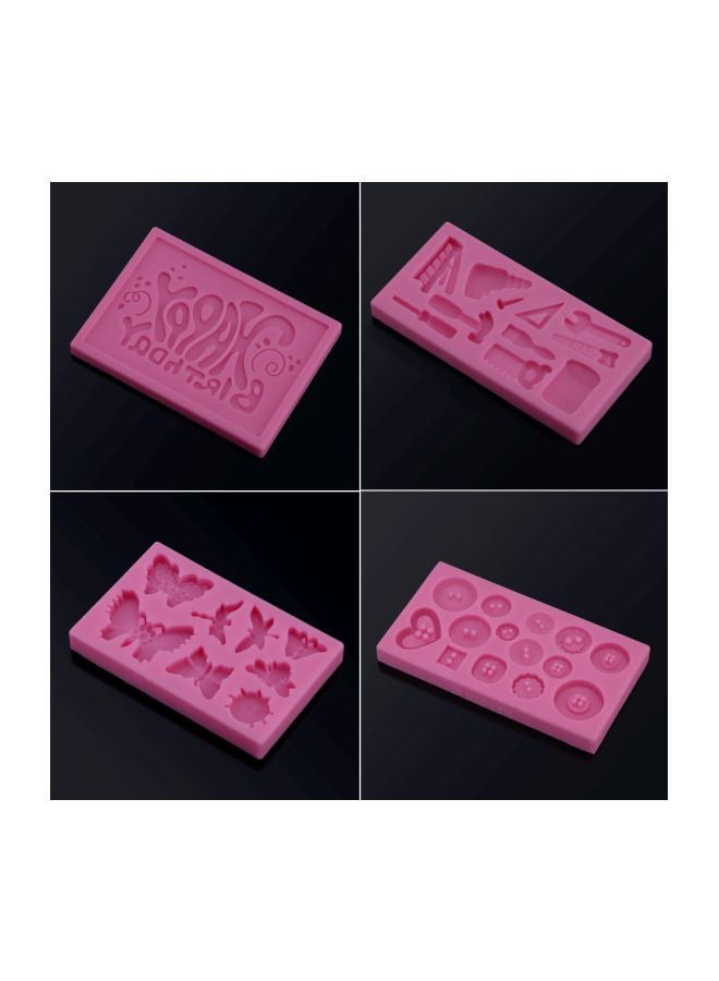 ANSELF Silicone Chocolate Cookie Mould Pink 12x6 x1.2centimeter - Image 5