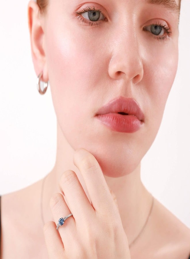 Silvershake 5MM Petite Created Round Shape Color Change Alexandrite 18K Yellow Gold Plated 925 Sterling Silver Promise Ring June Gemstone Birthstone Jewelry for Women Size 5 - Image 2