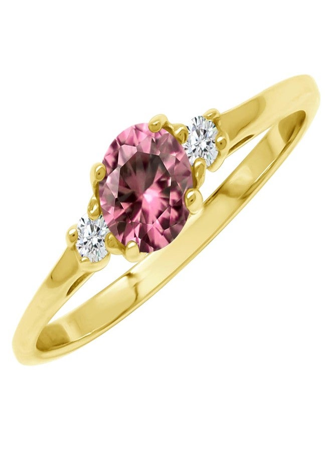 Silvershake 5MM Petite Created Round Shape Color Change Alexandrite 18K Yellow Gold Plated 925 Sterling Silver Promise Ring June Gemstone Birthstone Jewelry for Women Size 5 - Image 5