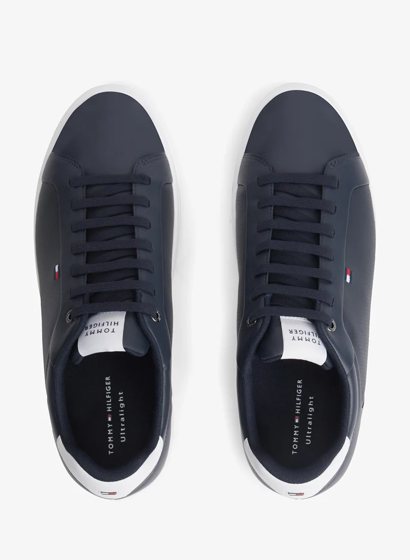 Tommy Hilfiger Desert Sky Hilfiger Icon Leather Cupsole Court Sneakers for Men | Best Price UAE