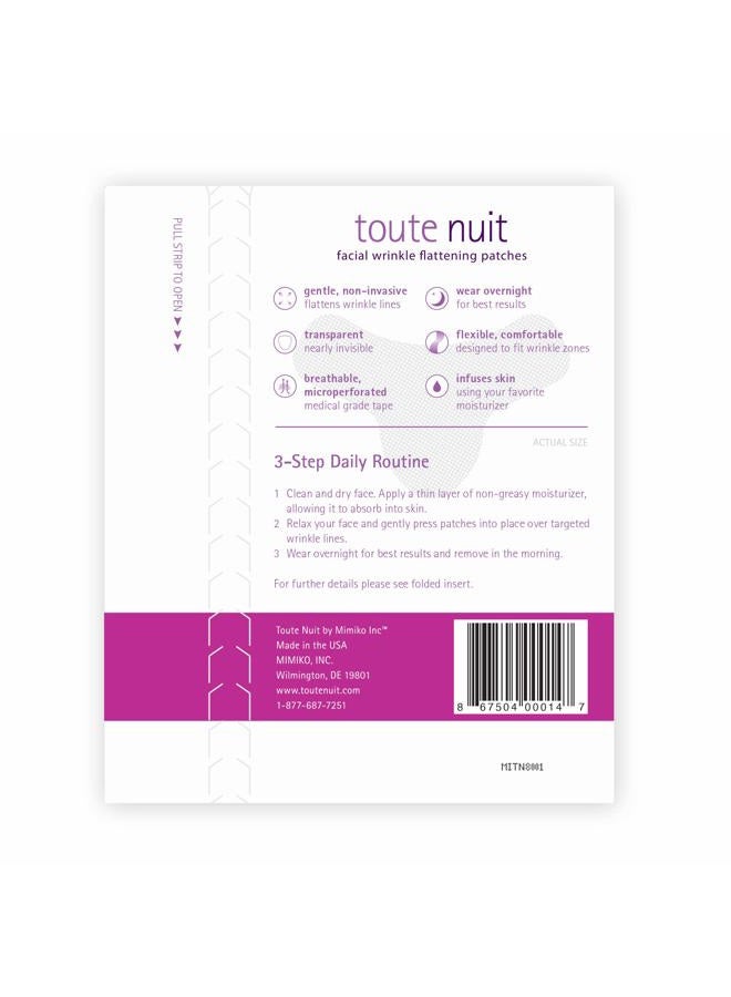 Toute Nuit by Mimiko Inc. Toute Nuit Wrinkle Patches – Y Shape – Face Tape for Forehead, Between the Eyes & Around Mouth – Hypoallergenic Anti Wrinkle Patches – 20 Count, Made in USA - Image 5